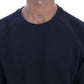 Daniele Alessandrini Chic Dark Blue Crewneck Cotton Sweater