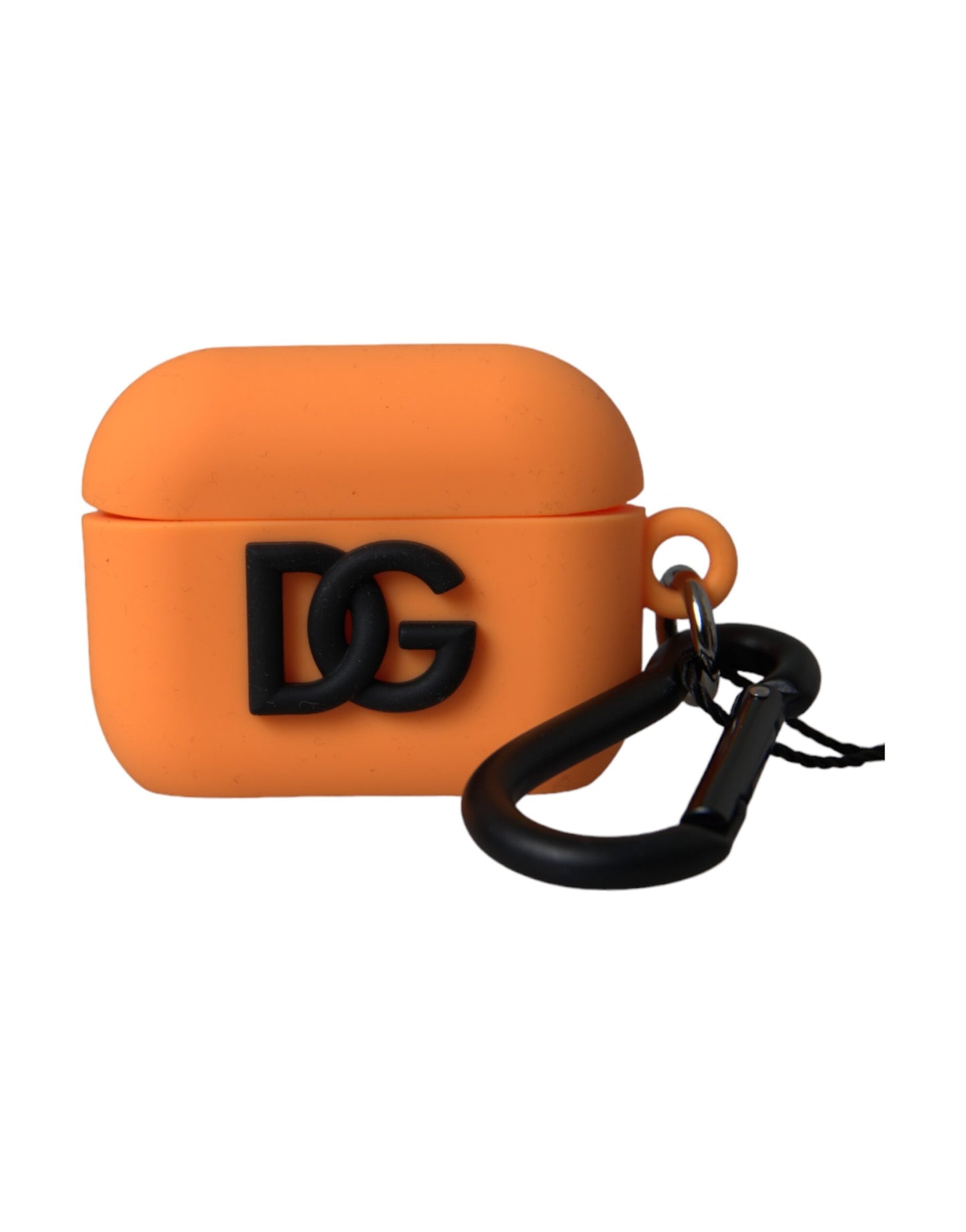 Dolce & Gabbana Orange Silicone Embossed Logo Airpods Case