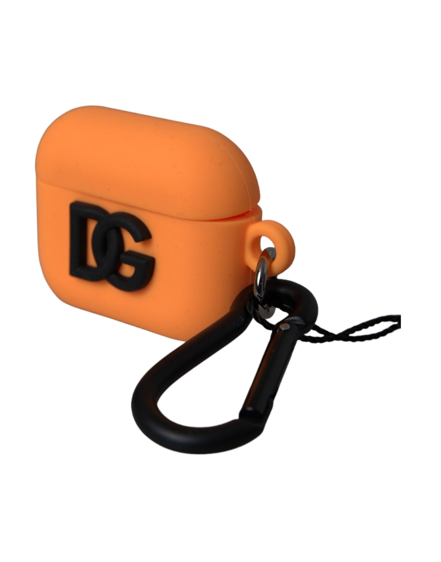 Dolce & Gabbana Orange Silicone Embossed Logo Airpods Case