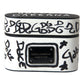 Dolce & Gabbana Black White Leather Scribble Embossed Logo Airpods Case