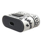 Dolce & Gabbana Black White Leather Scribble Embossed Logo Airpods Case