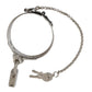 Dolce & Gabbana Silver Metal Brass 1999 Bondage Handcuff Runway Bracelet