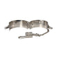 Dolce & Gabbana Silver Metal Brass 1999 Bondage Handcuff Runway Bracelet