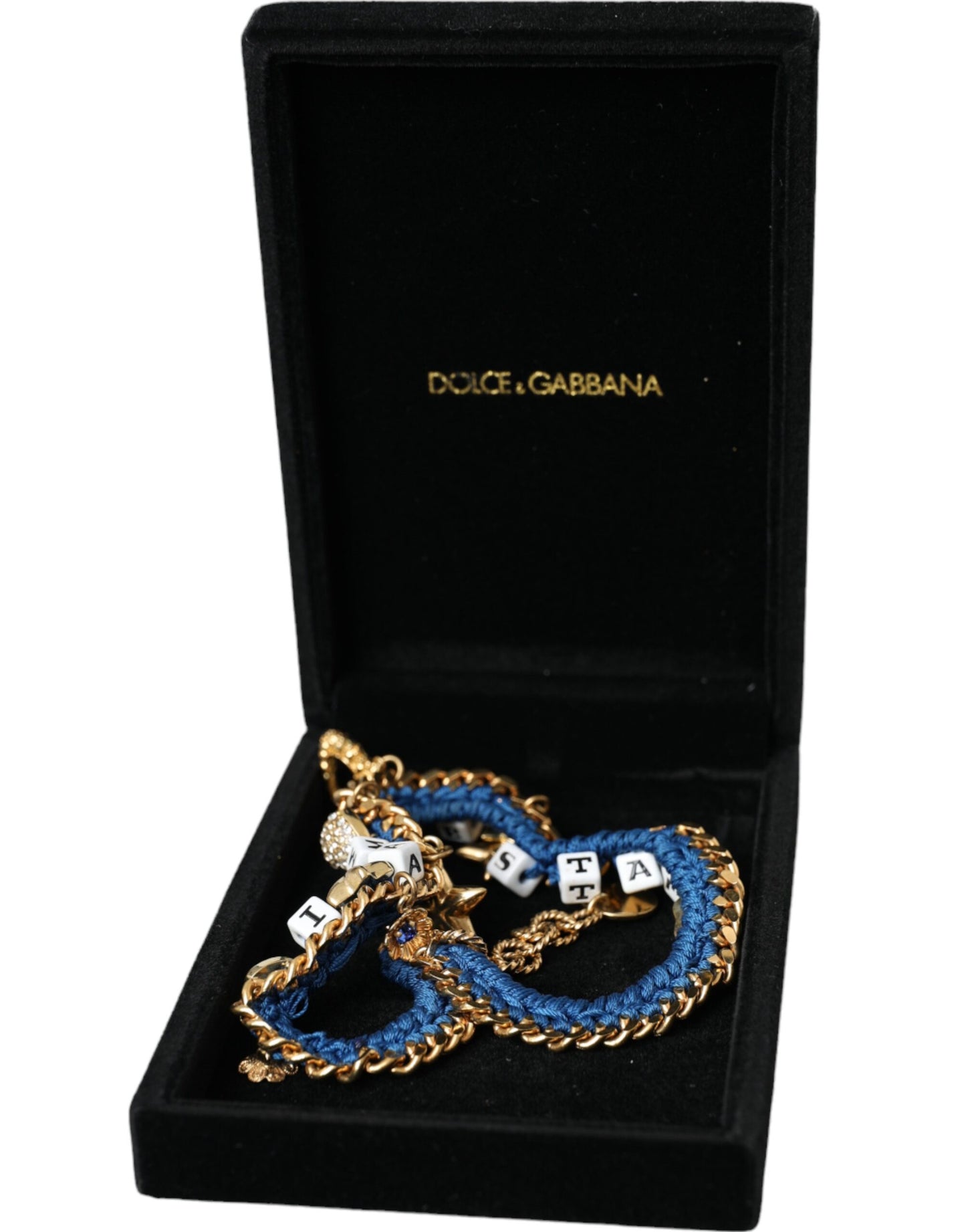 Dolce & Gabbana Gold Tone Brass Chain Iam The Star Bracelet