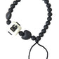 Dolce & Gabbana Black White Beaded DG Charm Fashion Bracelet