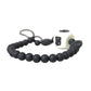 Dolce & Gabbana Black White Beaded DG Charm Fashion Bracelet