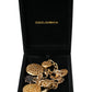 Dolce & Gabbana Gold Tone Brass Chain Crystal Women Bracelet