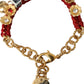 Dolce & Gabbana Gold Tone Brass Chain AMORE Fashion Bracelet