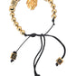 Dolce & Gabbana Gold Beaded LOVE DG Charm Fashion Bracelet