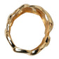 Dolce & Gabbana Gold Tone Vintage Clamper Twisted Loop Bangle Bracelet