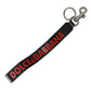 Dolce & Gabbana Red DG Logo Rubber Silver Tone Metal Keyring Keychain