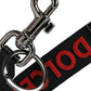 Dolce & Gabbana Red DG Logo Rubber Silver Tone Metal Keyring Keychain