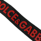 Dolce & Gabbana Red DG Logo Rubber Silver Tone Metal Keyring Keychain