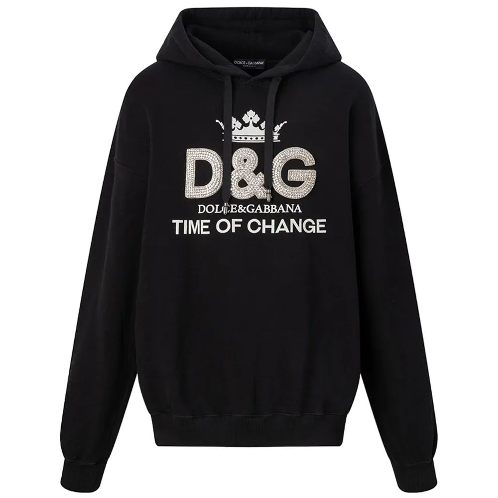 Dolce & Gabbana Black Cotton Sweater