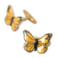 Dolce & Gabbana Gold Tone Brass Butterfly Enamel Men Cufflink