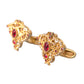 Dolce & Gabbana Gold Tone 925 Sterling Silver Crystal Cufflink