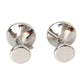 Dolce & Gabbana Silver Plated Brass Round Pin DG Logo Cufflinks