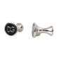 Dolce & Gabbana Silver Plated Brass Round Pin DG Logo Cufflinks