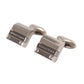 Dolce & Gabbana Silver Plated Metal Brass DG Logo Pin Cufflinks