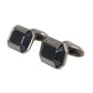 Dolce & Gabbana Silver Plated Brass Pin Crystal Cufflinks