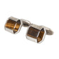 Dolce & Gabbana Silver Plated Brass Pin Crystal Cufflinks