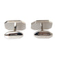 Dolce & Gabbana Silver Plated Brass Pin Crystal Cufflinks