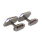 Dolce & Gabbana Silver Plated Brass Pin Crystal Cufflinks