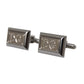 Dolce & Gabbana Silver Plated Metal Brass DG Logo Pin Cufflinks