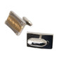 Dolce & Gabbana Silver Gold Plated Brass DG Logo Pin Cufflinks