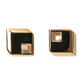 Dolce & Gabbana Gold Plated Metal Brass Square Pin Cufflinks