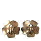 Dolce & Gabbana Gold Tone Maxi Faux Pearl Floral Clip-on Jewelry Earrings