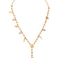 Dolce & Gabbana Gold Tone Chain Brass Beaded Statement Sicily Necklace