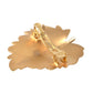 Dolce & Gabbana Gold Brass Leaf Embellished Jewelry Brooch Hair Pin