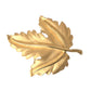 Dolce & Gabbana Gold Brass Leaf Embellished Women Brooch Pin