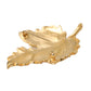 Dolce & Gabbana Gold Brass Leaf Embellished Women Brooch Pin