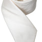 Dolce & Gabbana White Solid 100% Silk Adjustable Tie