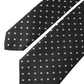 Dolce & Gabbana Black White Polka Dots 100% Silk Necktie Face Mask