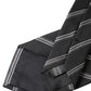 Dolce & Gabbana Black White Stripes Silk Adjustable Tie