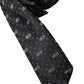 Dolce & Gabbana Black DG Logo 100% Silk Adjustable Tie