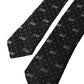 Dolce & Gabbana Black DG Logo 100% Silk Adjustable Tie