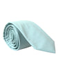 Dolce & Gabbana Mint Green Cotton Adjustable Tie Men