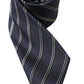 Dolce & Gabbana Black White Stripes Silk Adjustable Tie