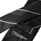 Dolce & Gabbana Black White Stripes Silk Adjustable Tie