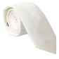 Dolce & Gabbana White Solid 100% Silk Adjustable Tie