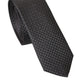 Dolce & Gabbana Black Patterned 100% Silk Adjustable Men Tie