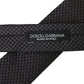 Dolce & Gabbana Black Patterned 100% Silk Adjustable Men Tie