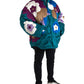 Dolce & Gabbana Multicolor Floral Windbreaker Puffer Jacket