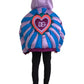 Dolce & Gabbana Multicolor Heart Logo Hooded Puffer Jacket