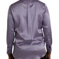 Dolce & Gabbana Purple Satin Silk Formal Dress MARTINI Shirt