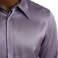 Dolce & Gabbana Purple Satin Silk Formal Dress MARTINI Shirt